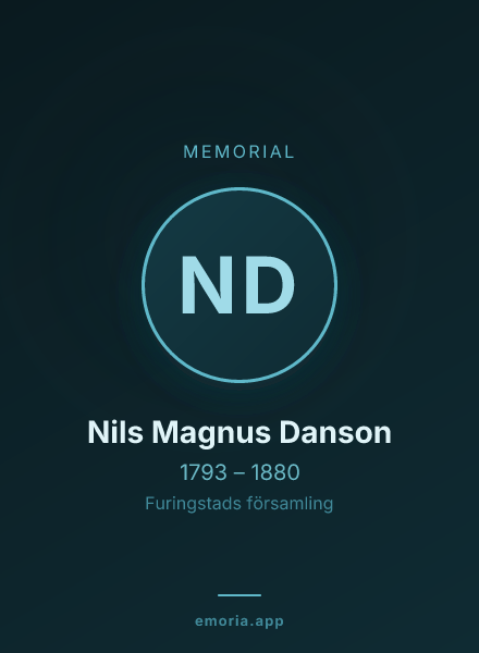 Memorial portrait of Nils Magnus Danson