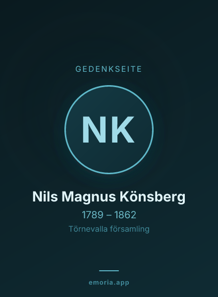 Gedenkportrait von Nils Magnus Könsberg