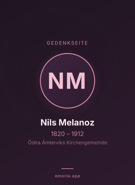 Gedenkportrait von Nils Melanoz