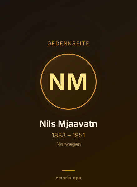 Gedenkportrait von Nils Mjaavatn