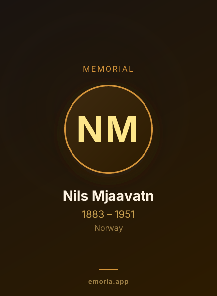 Memorial portrait of Nils Mjaavatn