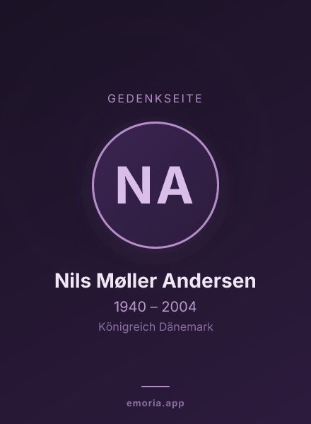 Gedenkportrait von Nils Møller Andersen