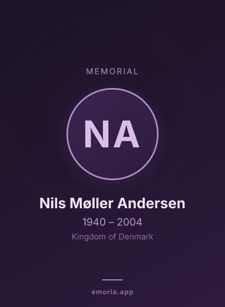 Memorial portrait of Nils Møller Andersen