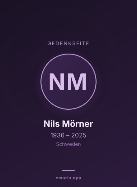 Gedenkportrait von Nils Mörner