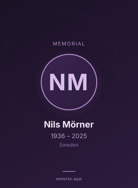Memorial portrait of Nils Mörner