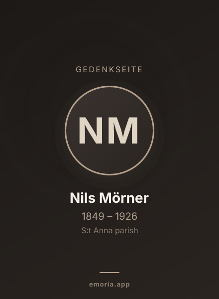 Gedenkportrait von Nils Mörner