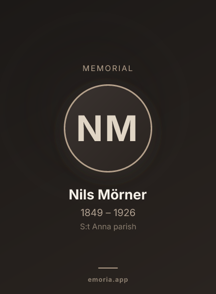 Memorial portrait of Nils Mörner