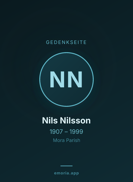 Gedenkportrait von Nils Nilsson