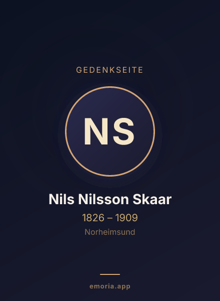Gedenkportrait von Nils Nilsson Skaar