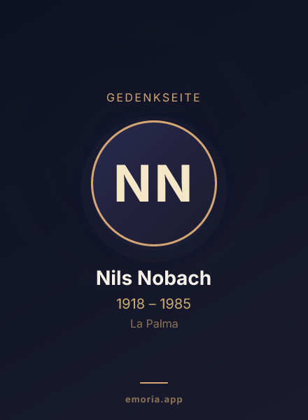 Gedenkportrait von Nils Nobach