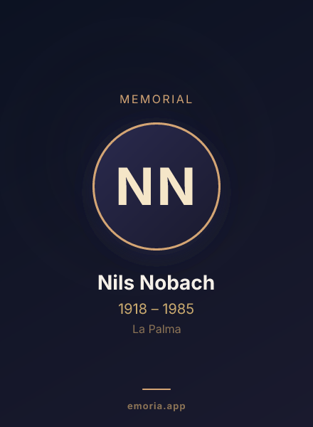 Memorial portrait of Nils Nobach
