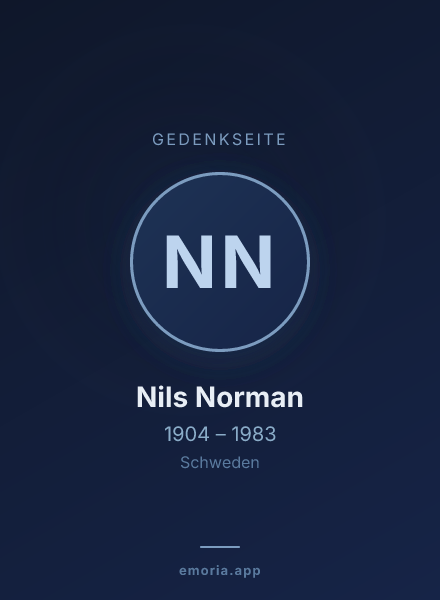 Gedenkportrait von Nils Norman