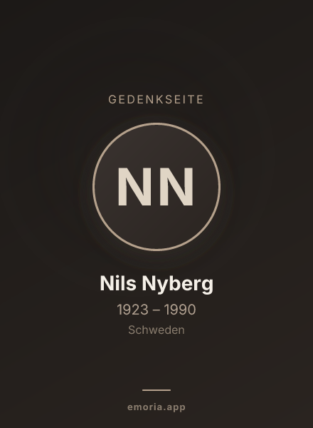 Gedenkportrait von Nils Nyberg