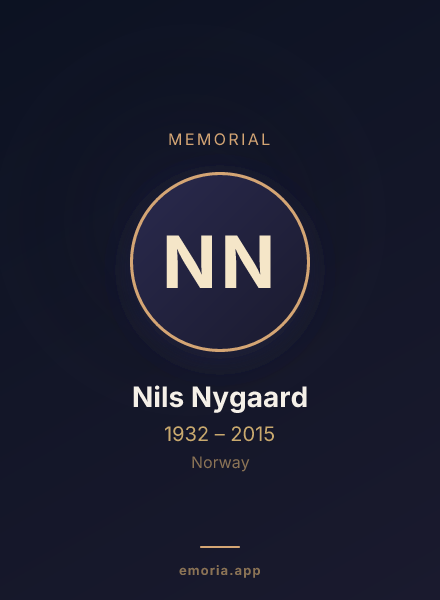 Memorial portrait of Nils Nygaard