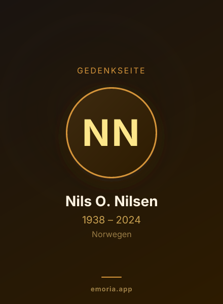 Gedenkportrait von Nils O. Nilsen
