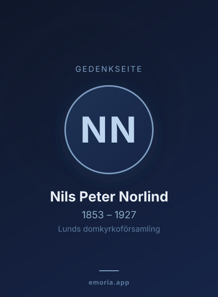 Gedenkportrait von Nils Peter Norlind