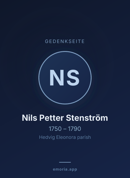 Gedenkportrait von Nils Petter Stenström