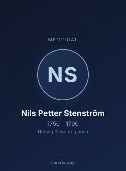 Memorial portrait of Nils Petter Stenström