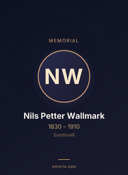 Memorial portrait of Nils Petter Wallmark