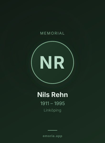 Memorial portrait of Nils Rehn