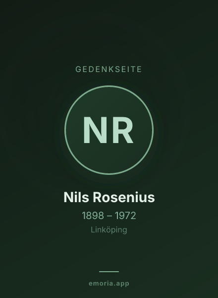 Gedenkportrait von Nils Rosenius