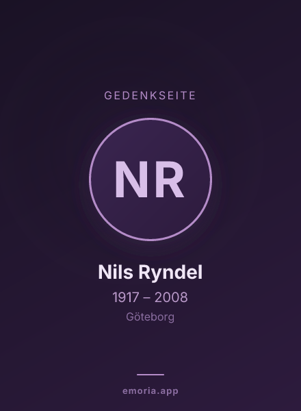 Gedenkportrait von Nils Ryndel