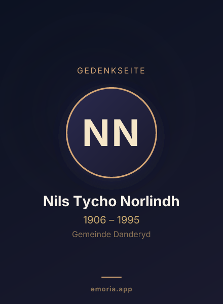 Gedenkportrait von Nils Tycho Norlindh