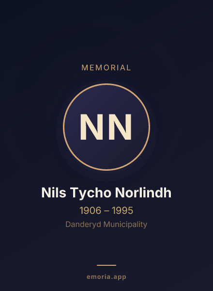 Memorial portrait of Nils Tycho Norlindh