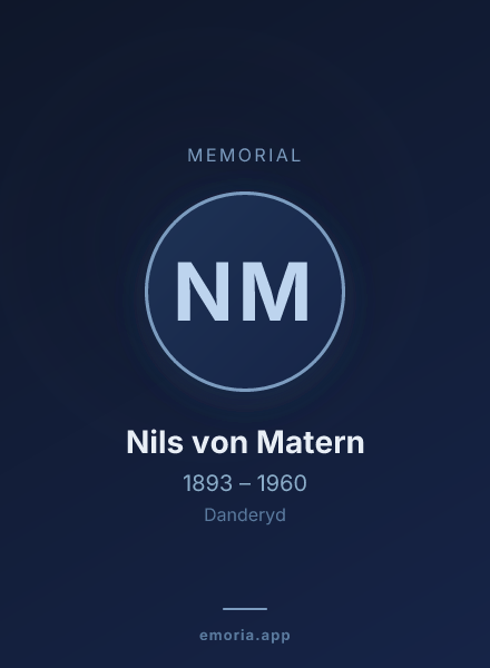 Memorial portrait of Nils von Matern