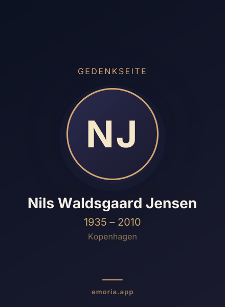 Gedenkportrait von Nils Waldsgaard Jensen