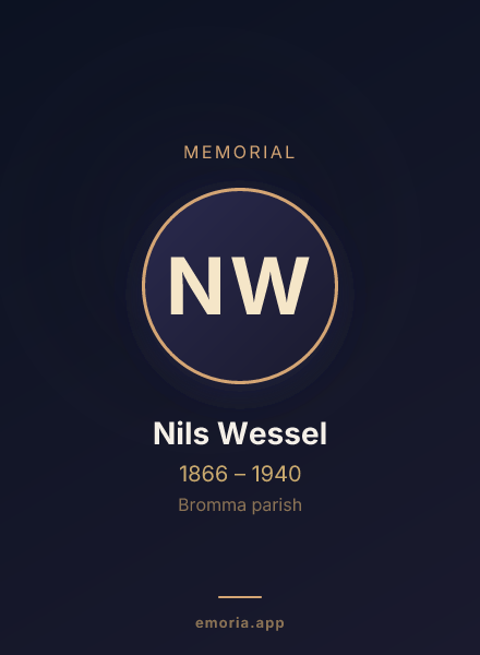 Memorial portrait of Nils Wessel