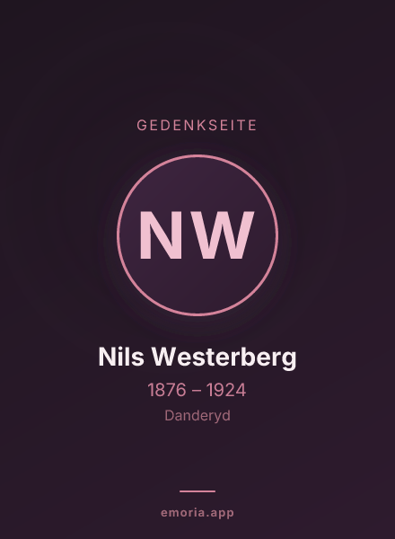 Gedenkportrait von Nils Westerberg
