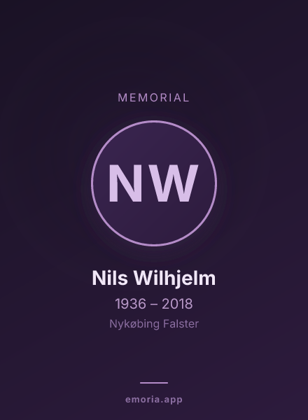 Memorial portrait of Nils Wilhjelm
