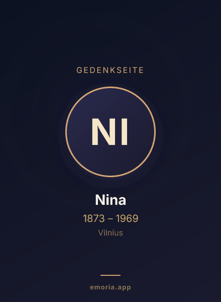 Gedenkportrait von Nina