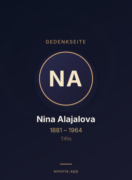 Gedenkportrait von Nina Alajalova