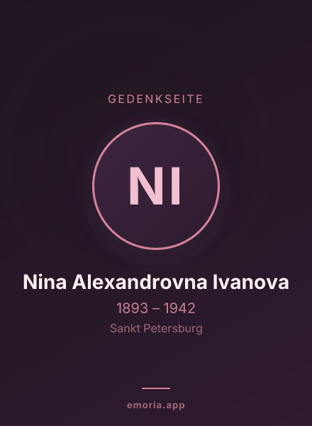 Gedenkportrait von Nina Alexandrovna Ivanova
