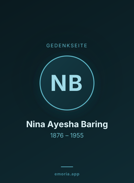 Gedenkportrait von Nina Ayesha Baring