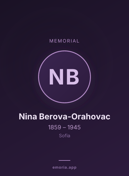 Memorial portrait of Nina Berova-Orahovac