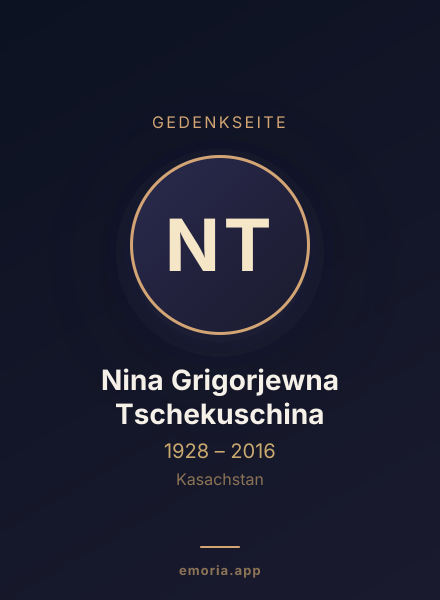 Gedenkportrait von Nina Grigorjewna Tschekuschina