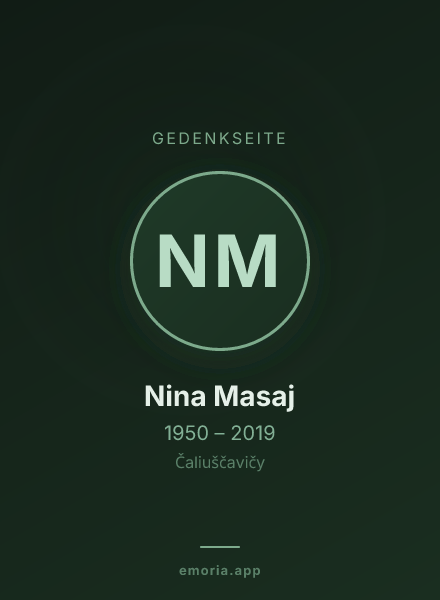 Gedenkportrait von Nina Masaj