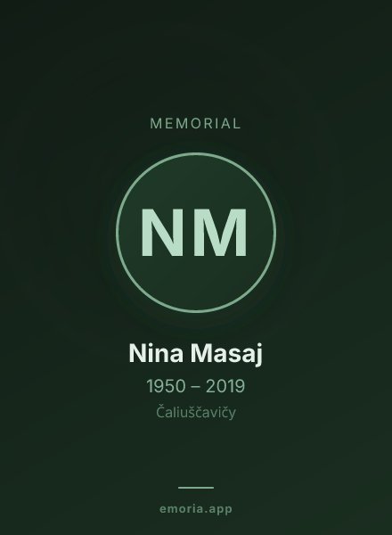 Memorial portrait of Nina Masaj