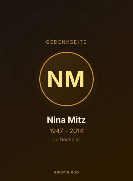 Gedenkportrait von Nina Mitz