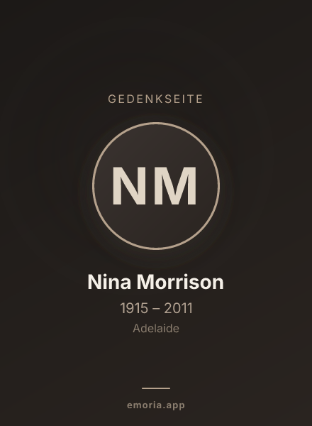 Gedenkportrait von Nina Morrison