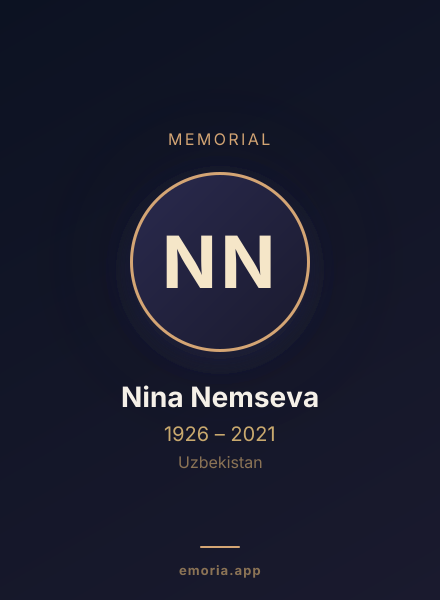 Memorial portrait of Nina Nemseva