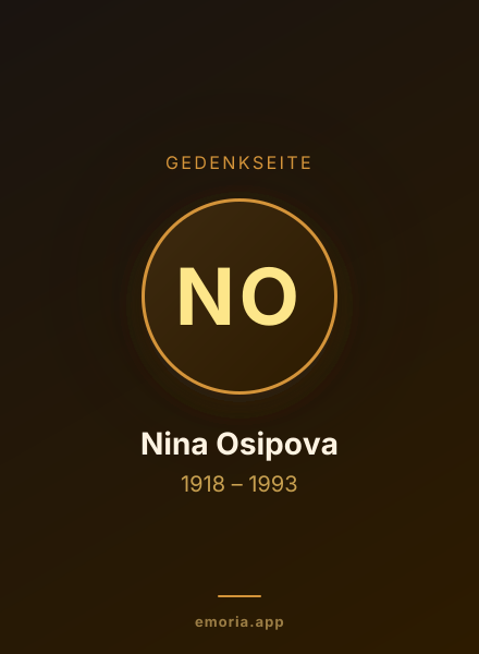 Gedenkportrait von Nina Osipova