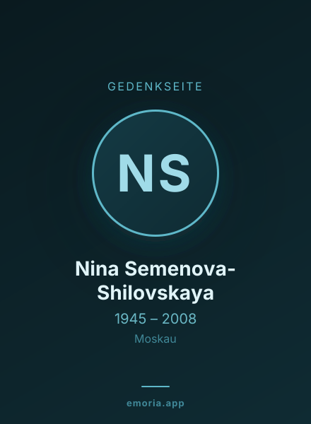 Gedenkportrait von Nina Semenova-Shilovskaya