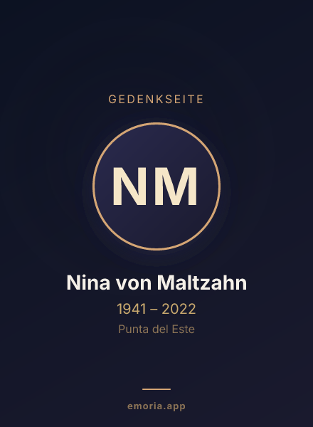 Gedenkportrait von Nina von Maltzahn