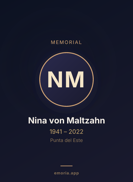 Memorial portrait of Nina von Maltzahn