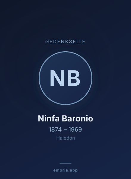 Gedenkportrait von Ninfa Baronio