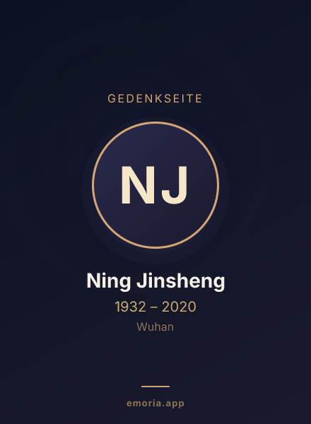 Gedenkportrait von Ning Jinsheng